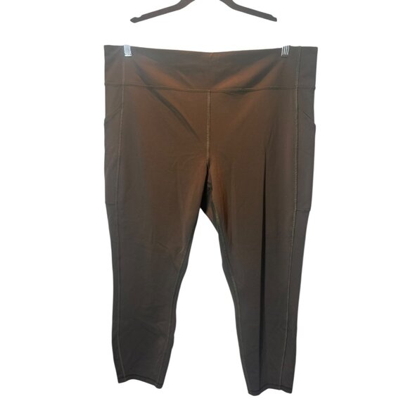 Lululemon Fast and Free High Rise Tight 25” Size 20 – Olive Green Nulux Pocket L - Picture 1 of 4